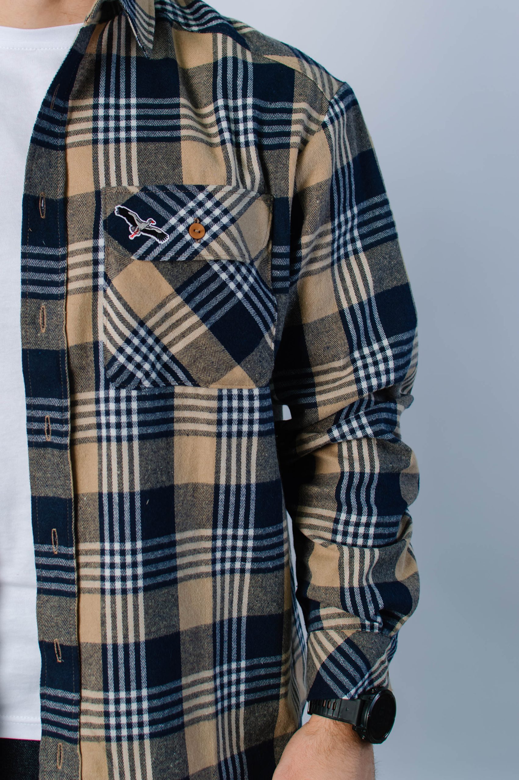 Кашуля «Бусел» Blue-Brown