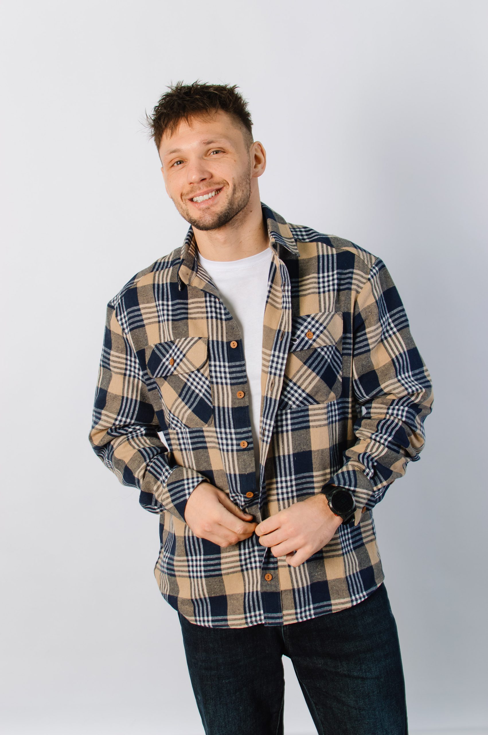 Кашуля «Бусел» Blue-Brown