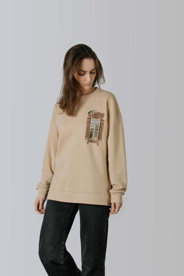 Світшот жаночы «Коткі ў акенцы»