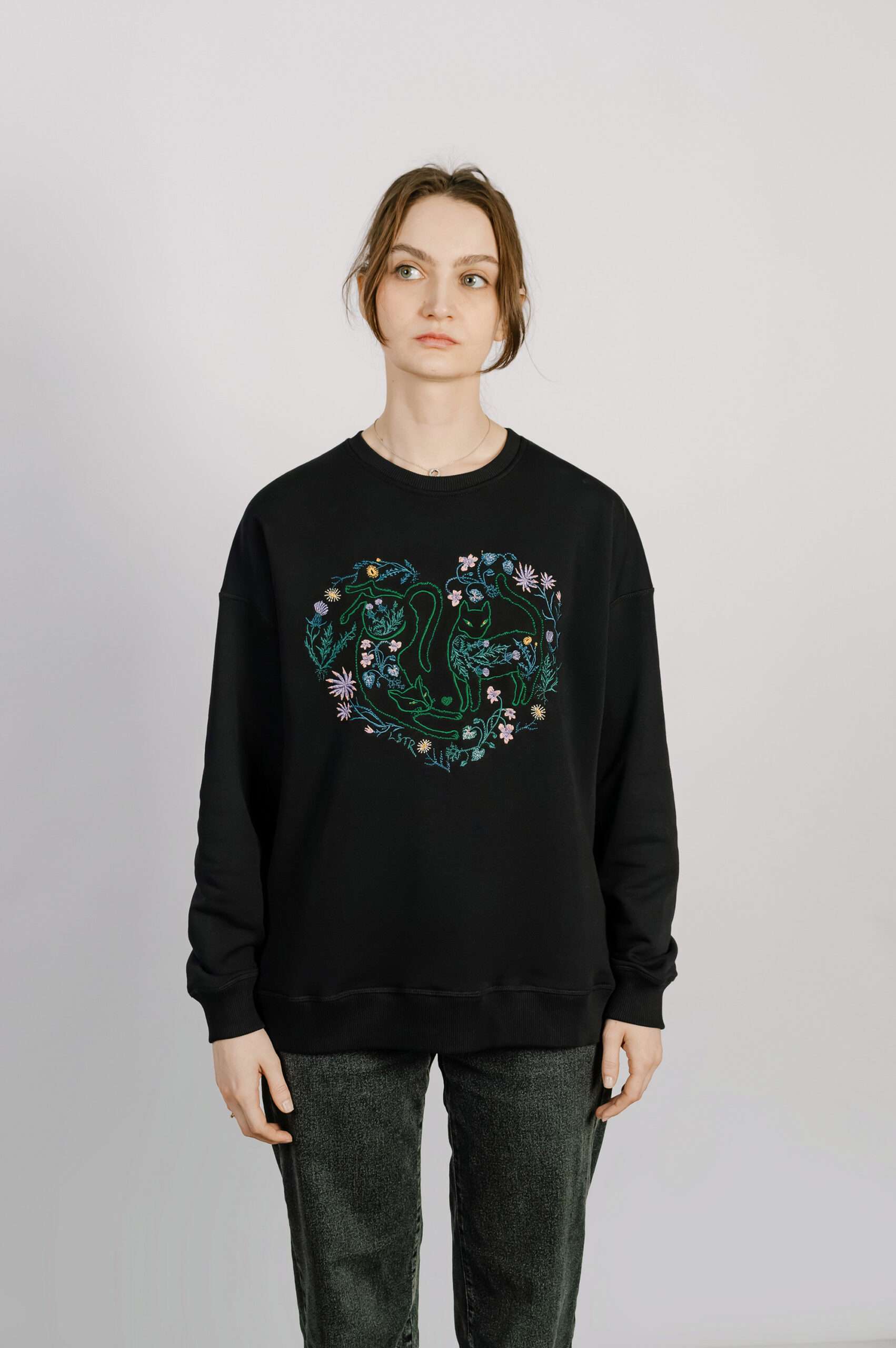 Світшот жаночы «Каханне, што мурчыць»