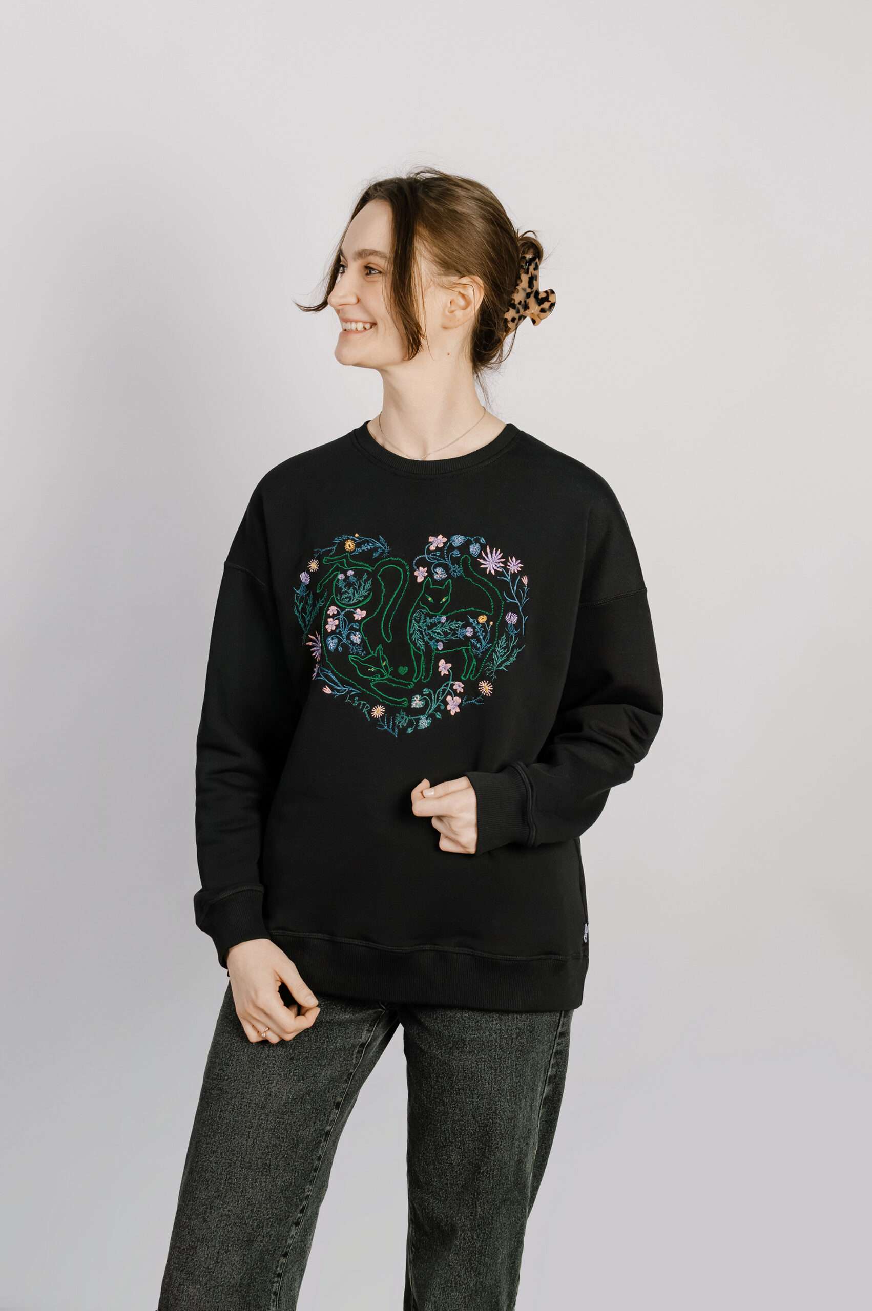 Світшот жаночы «Каханне, што мурчыць»