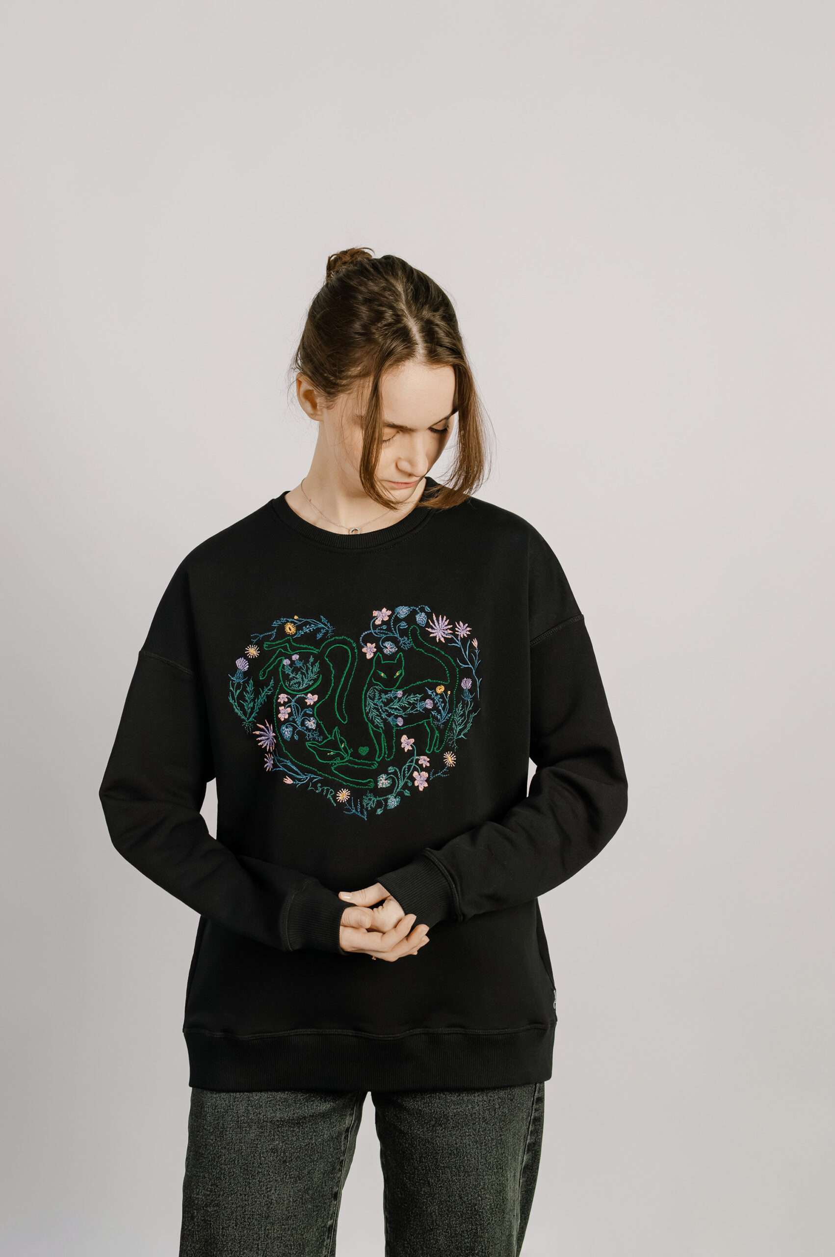 Світшот жаночы «Каханне, што мурчыць»