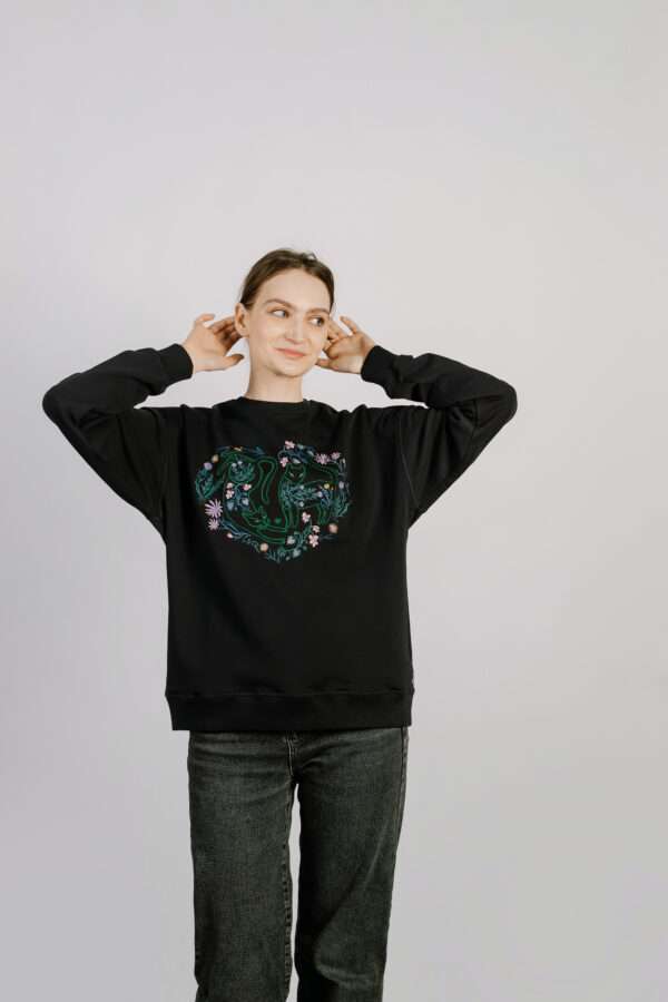 Світшот жаночы «Каханне, што мурчыць»