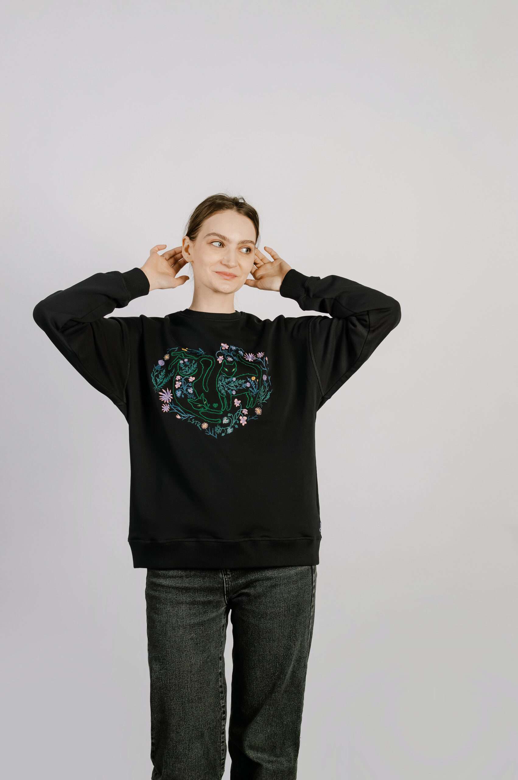 Світшот жаночы «Каханне, што мурчыць»