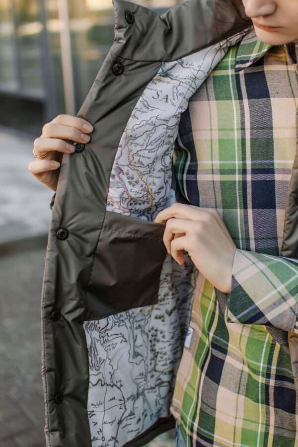 Камізэлька жаночая «Мапа» Шэра-зялёны